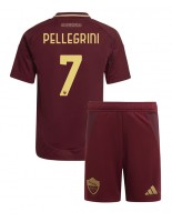 AS Roma Lorenzo Pellegrini #7 Domácí dres pro děti 2024-25 Krátký Rukáv (+ trenýrky)